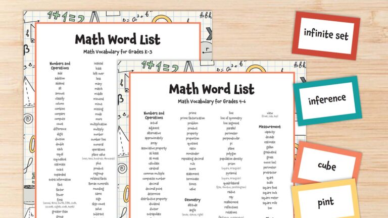 Math Word List Feature